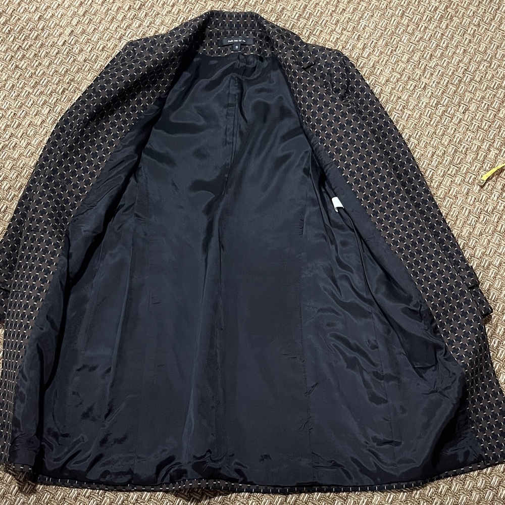 Chic Brown Patterned Trench Coat - image 8